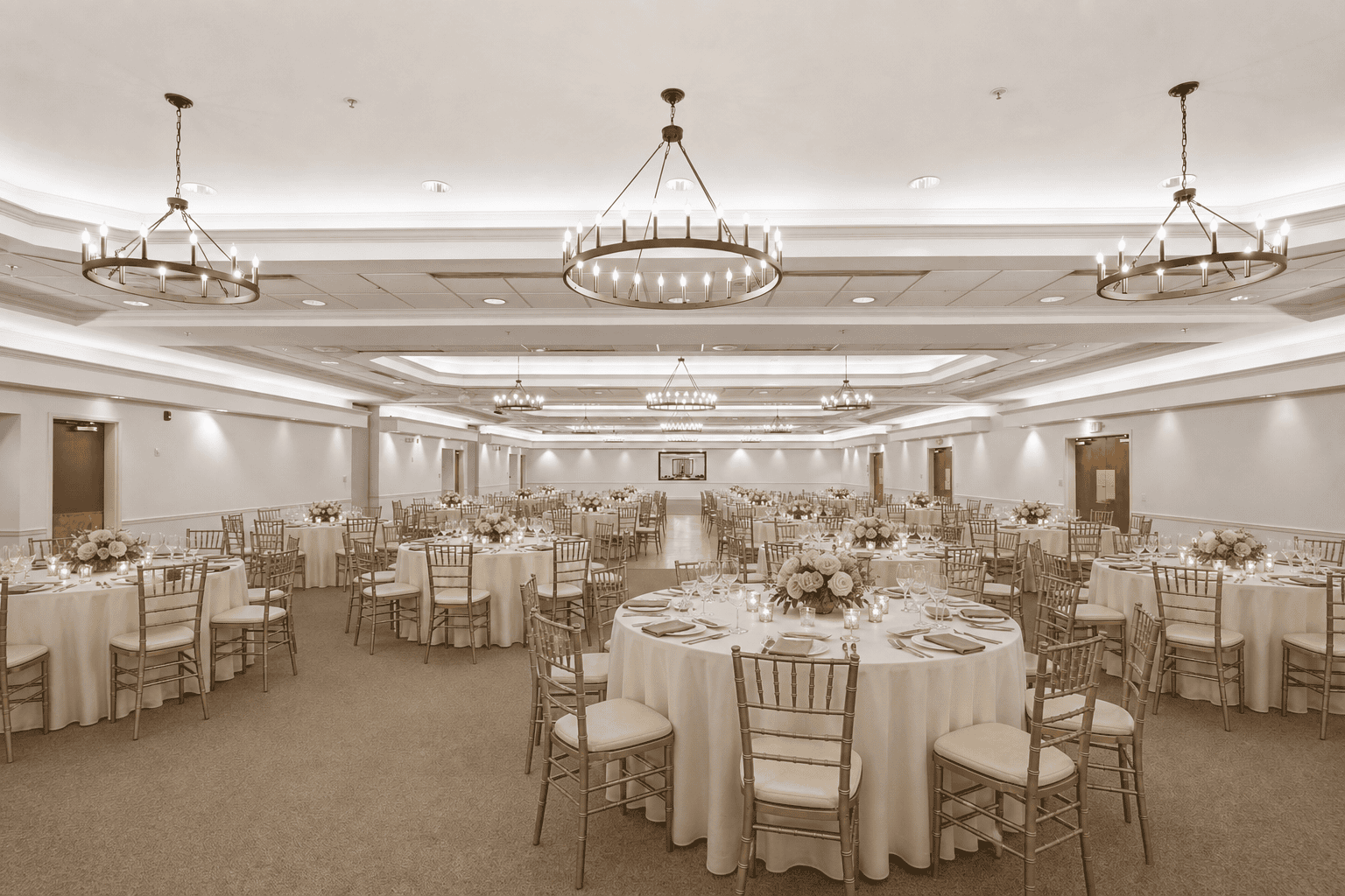 Romantic wedding reception
