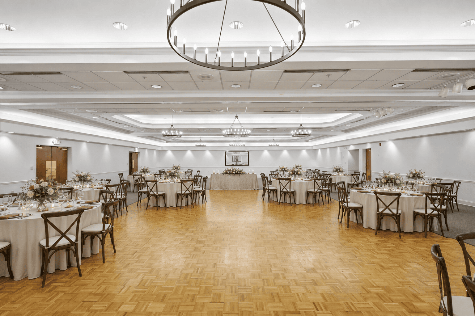 Modern wedding reception