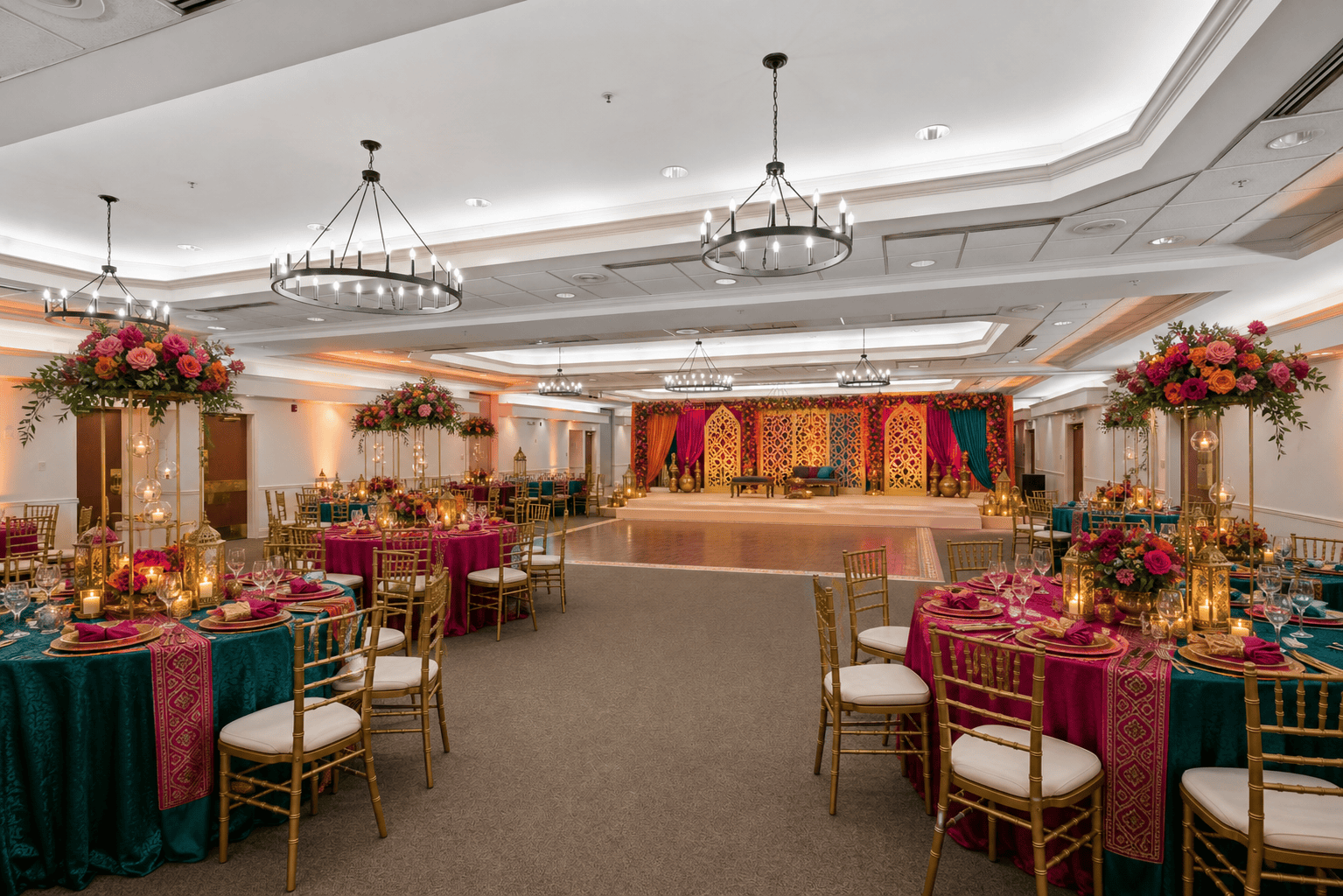 Jewel tone sangeet